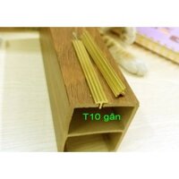 Nẹp đồng chữ T10 gân, Nẹp đồng trang trí T10mm,  nẹp chỉ trang trí, nẹp ốp vách tường, cầu thang, 3m