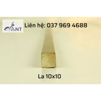 Nẹp Đồng La 10x10, nẹp đồng la, ron đồng, nẹp trang trí, nẹp chống trơn, giá 1m