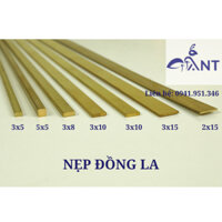 Nẹp Đồng La 3x15 Giá 1m, Nẹp Trang Trí Nội Thất, Nẹp Chống Trơn, Ron Trang Trí