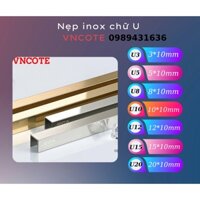 Nẹp inox chữ U bo góc ốp lát 2,44m/thanh