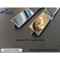Nẹp inox T25 dập tròn cạnh, nẹp t inox, nẹp trang trí, dày 0.6 li, thanh dài 2m44