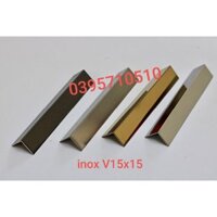 Nẹp inox V 15mm, Nẹp inox V15x15 màu vàng gương