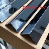 Nẹp inox V, đen gương, Nẹp v inox, nẹp ốp góc tường, ốp mũi cầu thang, tam cấp