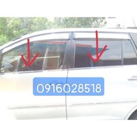 Nẹp INOX viền chân kính xe Toyota inova 2006 2008 2010 2012 2014 2016 chất liệu INOX xịn, sáng bóng