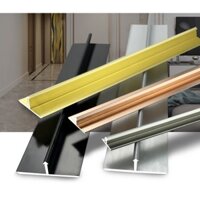 Nẹp Nhôm Chữ T12 mm , Màu Vàng, Bóng Gương , Trang Trí Vách Tường Chỉ Nẹp Tủ Kệ Nội Thất