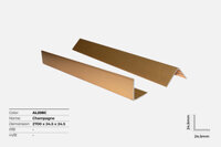 Nẹp nhôm chữ V – AL208C – Champagne – 24.5mm