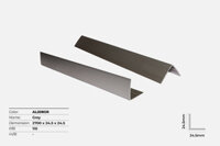 Nẹp nhôm chữ V – AL208GR – Grey – 24.5mm