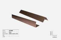 Nẹp nhôm chữ V – AL208R – Rose – 24.5mm