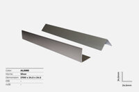 Nẹp nhôm chữ V – AL208S – Silver – 24.5mm