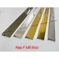 Nẹp nhôm kết thúc sàn F9, F12, Nẹp kết thúc sàn gỗ, Dài 2m5 cắt đôi khi vận chuyển