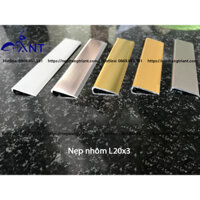 Nẹp nhôm L20x3,dày 1li, nẹp L nhôm, nẹp kết thúc nhôm, nẹp cầu thang, nẹp sàn gỗ, nẹp mũi bậc