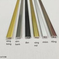 Nẹp nhôm T12, nẹp sàn gỗ, nẹp nhựa PVC, nẹp chữ T nhôm trang Trí,thanh dài 2m7, dễ thi công dày 1li - vàng mờ, vàng mờ