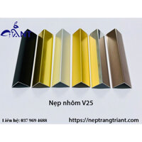 Nẹp nhôm V25, nẹp nhôm chữ V 2.5cm, dày 1 li