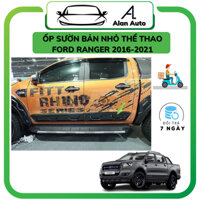 Nẹp Sườn mẫu Raptor xe FORD RANGER 2016- 2021, Ốp hông bản nhỏ NHỰA ĐEN ABS
