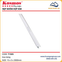 Nẹp T Nhôm Hợp Kim Kosmos T15x5 Inox Bóng