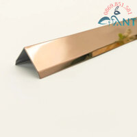 Nẹp V inox Hồng Gương, dày 0.6li, thanh dài 2m44, Nẹp inox chữ V, nẹp ốp góc tường