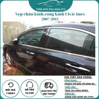 Nẹp viền chân kính và cong kính xe Honda Civic 2007-2012 ( không cột C)