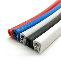 Nẹp viền chữ U cao su lõi thép trang trí và chống xước nẹp viền cánh cửa ô tô cuộn 5 mét - Xanh Đen