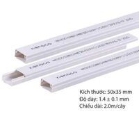 Nẹp vuông 100mm x 60mm x 2.0m Nanoco NNV20100