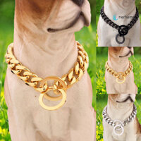 Nerhemg _ Collar Vòng cổ dây xích chó bằng thép không gỉ chống bỏng cho thể thao