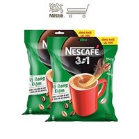 NESCAFÉ 3in1 Cà phê hoà tan vị rang đậm _ NesXanh (Túi 46 gói x 17g)