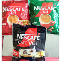 Nescafe Cafe Việt/ Cà phê Nescafe 3 in 1 Hài Hòa đỏ/Vị Rang đậm xanh 16g/1goi 46 gói