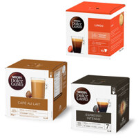Nescafe Dolce Gusto Espresso, Lungo, Cafe au Lait / Starbucks, Lavazza
