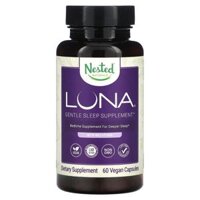 Nested Naturals Luna Gentle Sleep Supplement with Melatonin 60 Vegan Capsules