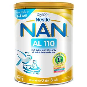 Sữa bột Nan AL110 (AL-110) - hộp 400g (dành cho trẻ bị tiêu chảy và không dung nạp lactos)