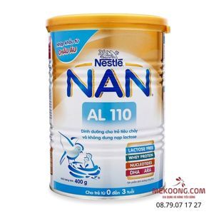 Sữa bột Nan AL110 (AL-110) - hộp 400g (dành cho trẻ bị tiêu chảy và không dung nạp lactos)