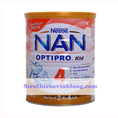 Sữa bột Nan Optipro Kid 4 - hộp 900g (dành cho trẻ từ 3 tuổi trở lên)
