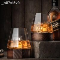 Net màu đỏ kim cương rượu whisky thủy tinh thủy tinh pha lê cốc cốc thủy tinh cốc rượu ngoại giá trị cao phong cách Nhật