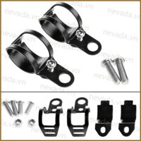 Nev ♕ 2 Cái Kẹp Tai Nĩa Đen Xe Máy Đèn Tín Hiệu Gắn Chân Đế Mới