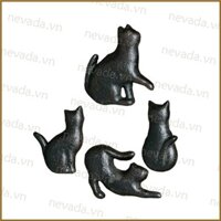 Nev ♕ 4 Cái Núm Tủ Hình Mèo Ngăn Kéo Kéo Đồ Nội Thất Độc Đáo Tay Cầm Trang Trí Cho Bếp Tủ Quần Áo Enduri