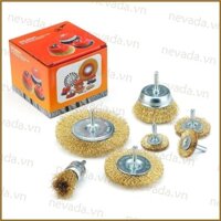 Nev ♕ 7 Cái Bàn chải đồng thau Bánh xe dây thép Bàn chải Máy khoan Dụng cụ đánh bóng Dụng cụ đánh bóng