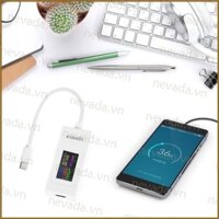 Nev ♕ Đồng hồ vạn năng kỹ thuật số USB C Máy đo nguồn Màn hình màu Ampe kế Vôn kế