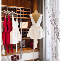 NEVA CLOTHING - Đầm hở lưng đính nơ dáng xoè 4 màu