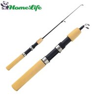 [Nevertl] 0.6 / 0.8 / 1m Đúc Cần Câu Cá Tôm Mùa Đông Mini Ice Rod Tay Cầm Gỗ Chống Trơn Trượt