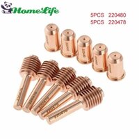 [Nevertl] 10 vòi phun tiêu hao 220480 Điện cực 220478 Đèn pin cầm tay Cắt Plasma