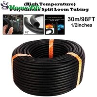 [Nevertl] 98ft 1 / 2 "Chia Dây Loom Conduit Ống Đen Tay Ống Ống Bảo Vệ Cáp