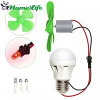 [Nevertl] Động cơ tuabin gió Mini có cánh quạt Máy phát điện năng lượng thay thế LED DIY Kit