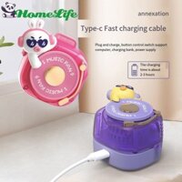 [Nevertl] Quạt Học Sinh Điện Cầm Tay Mini Hoạt Hình Lá Ít Cổ Treo Di Động