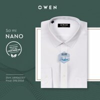 NEW 💯 . OWEN - Áo sơ mi trắng Owen Regularfit chất Nano không nhăn (không túi ngực) Cực Đẹp .1 . M08 : ࿄ ' .