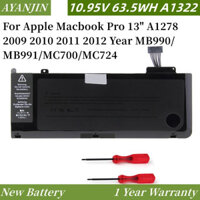 New 10.95V 63.5wh máy tính xách tay A1322 Pin cho Apple MacBook Pro 13 "A1278 2009 2010 2011 2012 năm MB990/MB991/MC700/