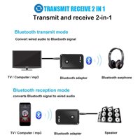 New 2 in 1 Bluetooth V4.2 Audio Transmitter Receiver Audio Music Adapter