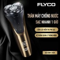 (New 2020) Máy Cạo Râu Flyco 3 Lưỡi Kép Thân Máy Kháng Nước Sạc Nhanh 1 Giờ FS198VN Hàng Chính Hãng