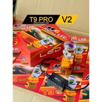 [New 2024 tặng hậu audi] Đèn Pha led T9 pro V2 len kính tím hãng Maracing siêu sáng chân H4 lắp oto, xe máy