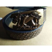 NEW 21 dây lưng da bò  vân rắn màu nâu và đen DA BÒ thật