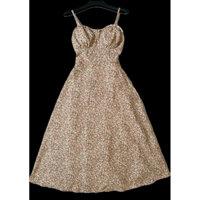 [New-Ảnh thật-Freeship] Đầm Thiết Kế Ôm Eo Dáng Dài, Đầm Maxi 2 Dây Hoa Nhí Tiểu Thư Vintage