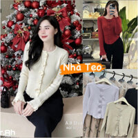 [NEW] ÁO LEN ÔM CÚC HOA TRÀ TAY LỎ CHẤT LEN MỀM MẠI